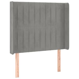 Box spring postel s matrací a LED světle šedá 90x200 cm samet - obrázek 7