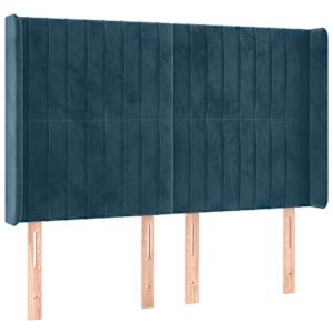 Box spring postel s matrací a LED tmavě modrá 140x190 cm samet - obrázek 7