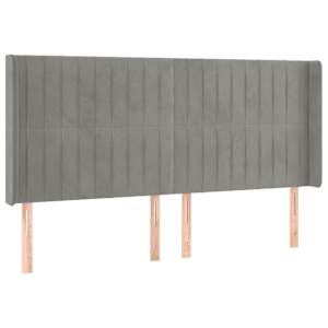 Box spring postel s matrací a LED světle šedá 160x200 cm samet - obrázek 7