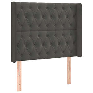 Box spring postel s matrací a LED tmavě šedá 90x190 cm samet - obrázek 7