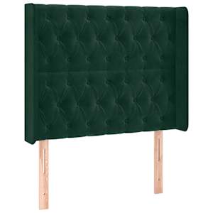Box spring postel s matrací a LED tmavě zelená 90x190 cm samet - obrázek 7