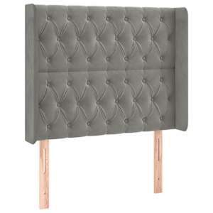 Box spring postel s matrací a LED světle šedá 90x200 cm samet - obrázek 7