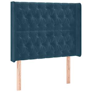 Box spring postel s matrací a LED tmavě modrá 90x200 cm samet - obrázek 8