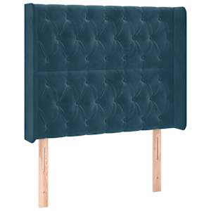 Box spring postel s matrací a LED tmavě modrá 100x200 cm samet - obrázek 7
