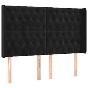 Box spring postel s matrací a LED černá 140x190 cm samet - obrázek 7