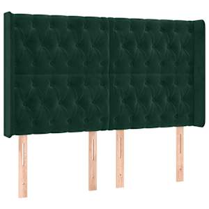 Box spring postel s matrací a LED tmavě zelená 140x190 cm samet - obrázek 7