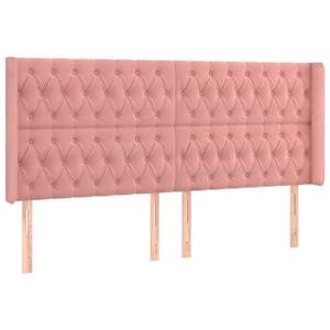 Box spring postel s matrací a LED růžová 180x200 cm samet - obrázek 7