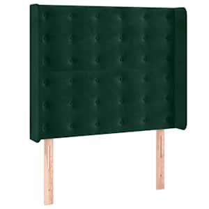 Box spring postel s matrací a LED tmavě zelená 80x200 cm samet - obrázek 7