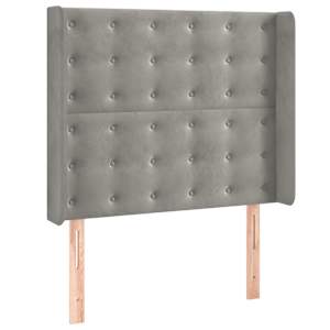 Box spring postel s matrací a LED světle šedá 90x190 cm samet - obrázek 7