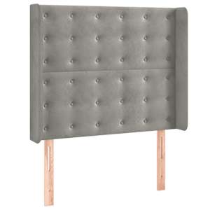 Box spring postel s matrací a LED světle šedá 90x200 cm samet - obrázek 7