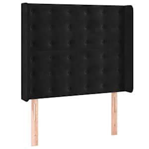 Box spring postel s matrací a LED černá 100x200 cm samet - obrázek 7