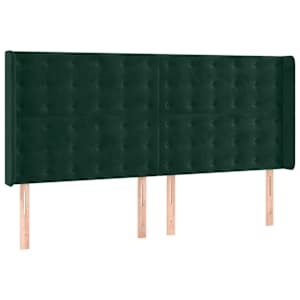 Box spring postel s matrací a LED tmavě zelená 160x200 cm samet - obrázek 7