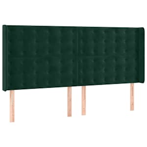 Box spring postel s matrací a LED tmavě zelená 180x200 cm samet - obrázek 7