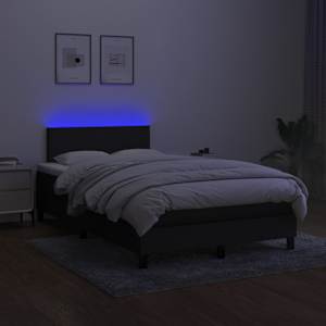 Box spring postel s matrací a LED černá 120 x 200 cm textil - obrázek 4