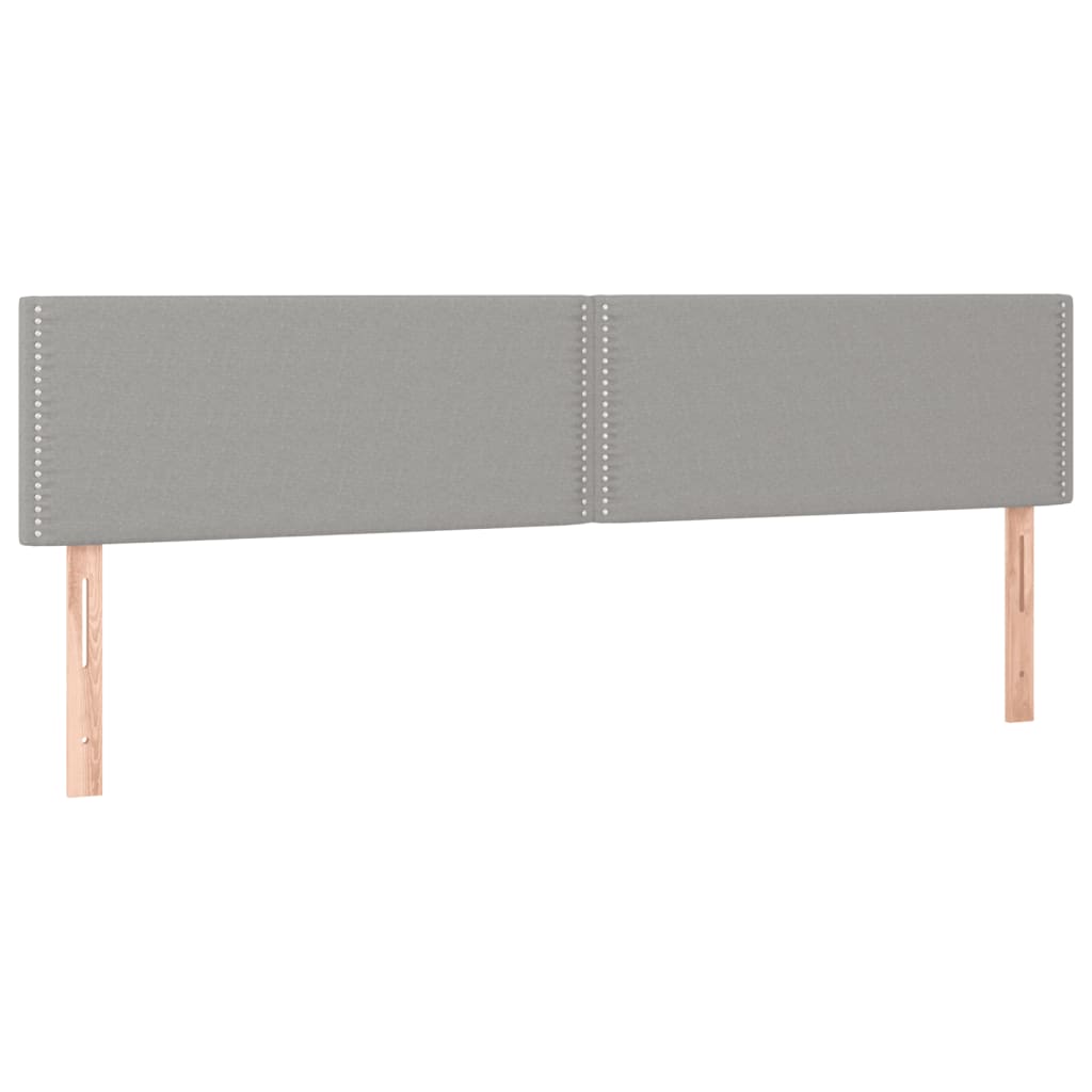 Box spring postel s matrací a LED světle šedá 180x200 cm textil