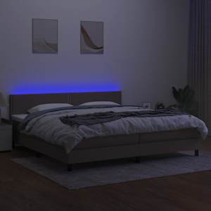 Box spring postel s matrací a LED taupe 200x200 cm textil - obrázek 4