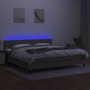 Box spring postel s matrací a LED taupe 200x200 cm textil - obrázek 4