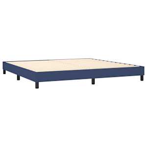 Box spring postel s matrací a LED modrá 200x200 cm textil - obrázek 5