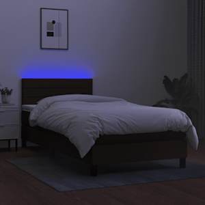 Box spring postel s matrací a LED černá 80 x 200 cm textil - obrázek 4
