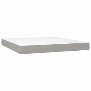 Box spring postel s matrací a LED světle šedá 180x200 cm textil - obrázek 6