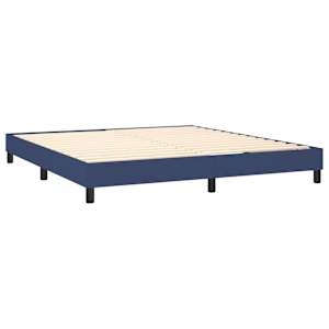 Box spring postel s matrací a LED modrá 180x200 cm textil - obrázek 5