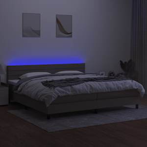 Box spring postel s matrací a LED taupe 200x200 cm textil - obrázek 4