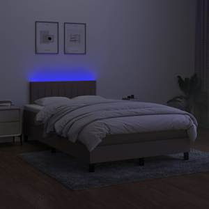Box spring postel s matrací a LED taupe 120 x 200 cm textil - obrázek 4