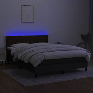 Box spring postel s matrací a LED černá 140x190 cm textil - obrázek 4