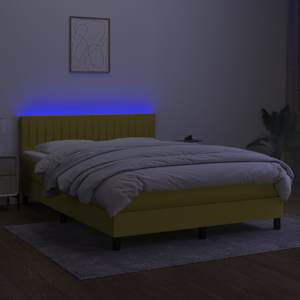 Box spring postel s matrací a LED modrá 140x190 cm textil - obrázek 4