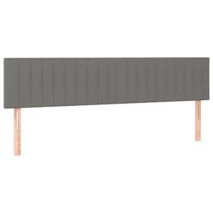 Box spring postel s matrací a LED tmavě šedá 160x200 cm textil - obrázek 7