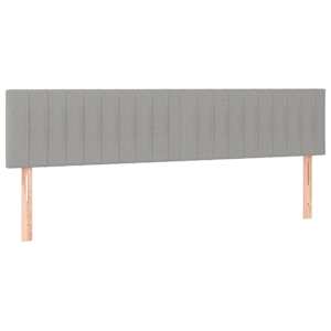 Box spring postel s matrací a LED světle šedá 200x200 cm textil - obrázek 7