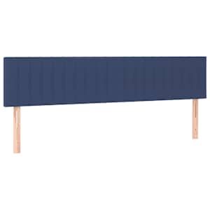 Box spring postel s matrací a LED modrá 200x200 cm textil - obrázek 7