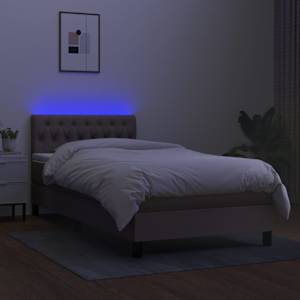 Box spring postel s matrací a LED taupe 90x190 cm textil - obrázek 4