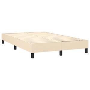 Box spring postel s matrací a LED krémová 120 x 200 cm textil - obrázek 5