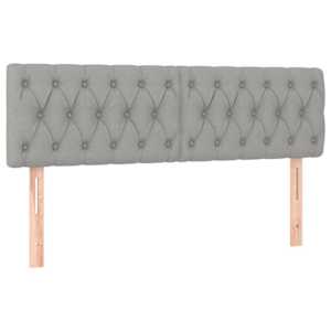 Box spring postel s matrací a LED světle šedá 140x190 cm textil - obrázek 7