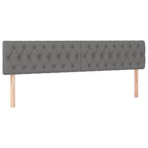 Box spring postel s matrací a LED tmavě šedá 200x200 cm textil - obrázek 7