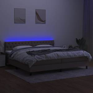 Box spring postel s matrací a LED taupe 200x200 cm textil - obrázek 4