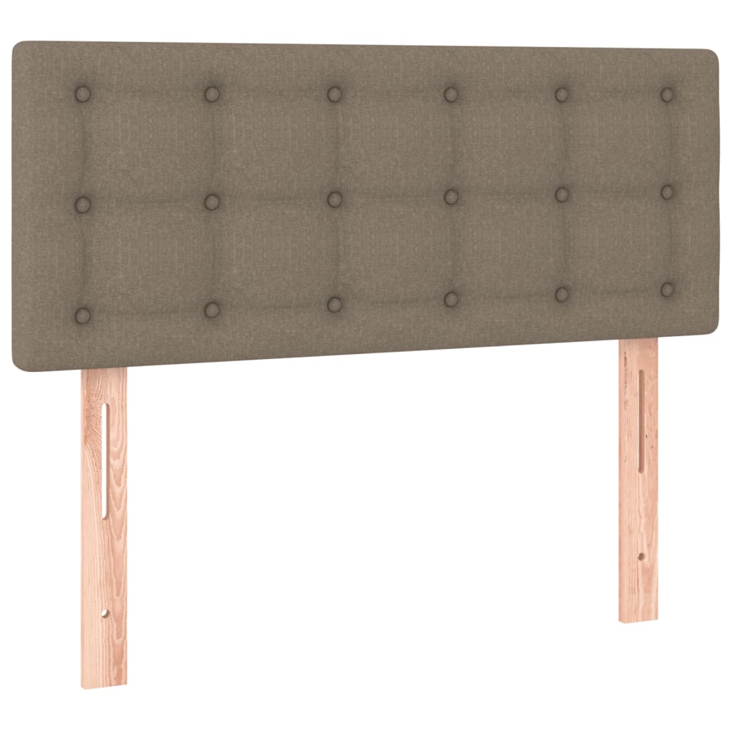 Box spring postel s matrací a LED taupe 100x200 cm textil