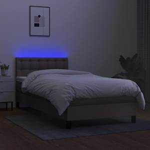 Box spring postel s matrací a LED taupe 100x200 cm textil - obrázek 4