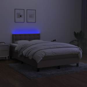 Box spring postel s matrací a LED taupe 120 x 200 cm textil - obrázek 4