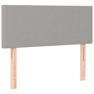 Box spring postel s matrací a LED světle šedá 100x200 cm textil - obrázek 7