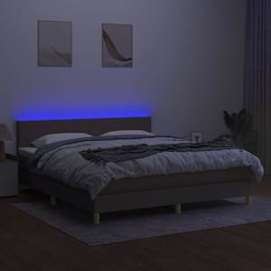 Box spring postel s matrací a LED taupe 160x200 cm textil - obrázek 4