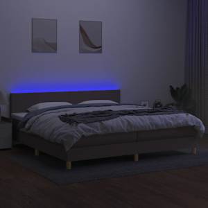 Box spring postel s matrací a LED taupe 200x200 cm textil - obrázek 4