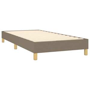 Box spring postel s matrací a LED taupe 90x190 cm textil - obrázek 5