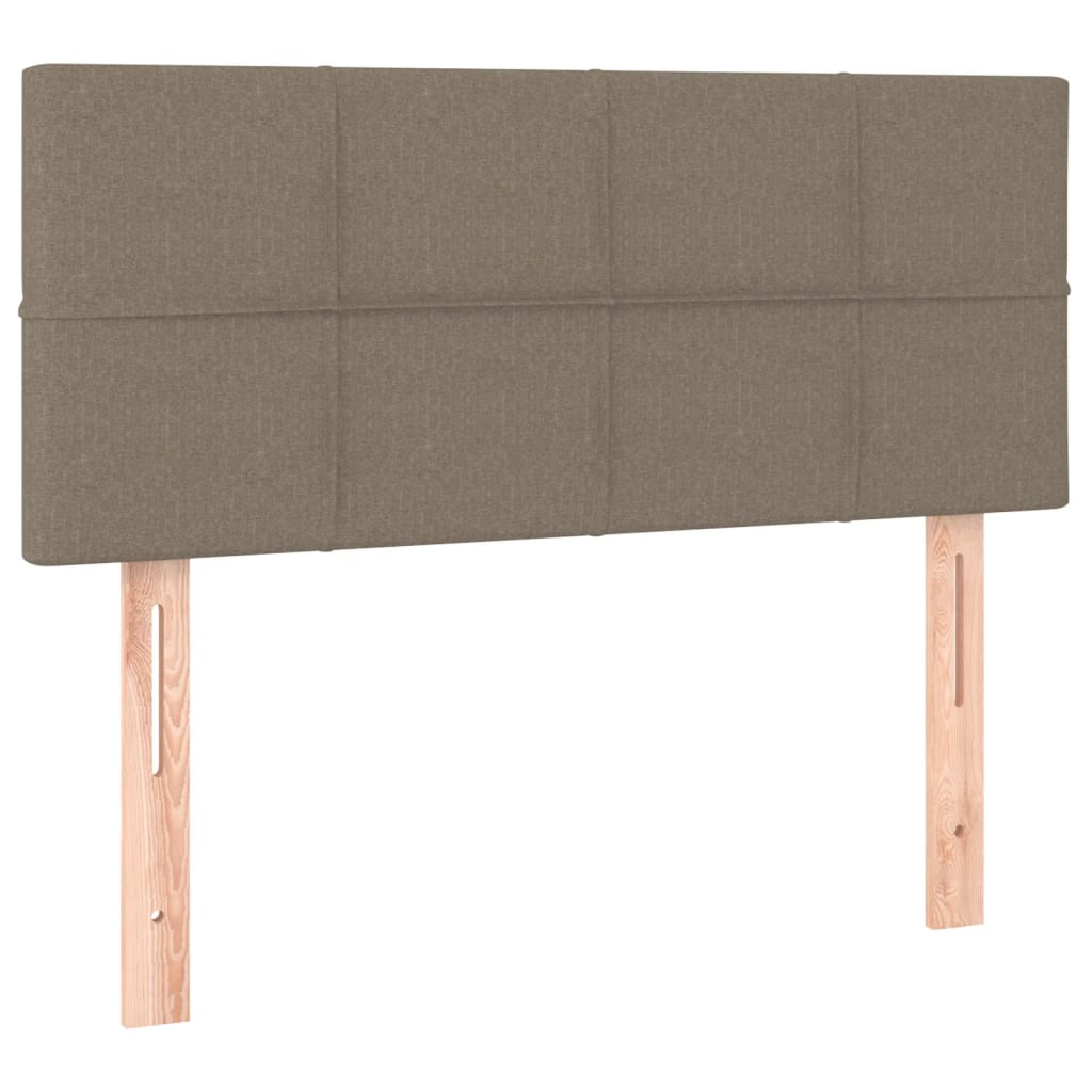 Box spring postel s matrací a LED taupe 90x190 cm textil