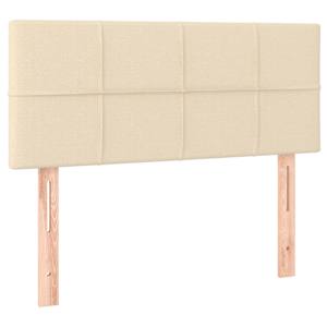 Box spring postel s matrací a LED krémová 100x200 cm textil - obrázek 7