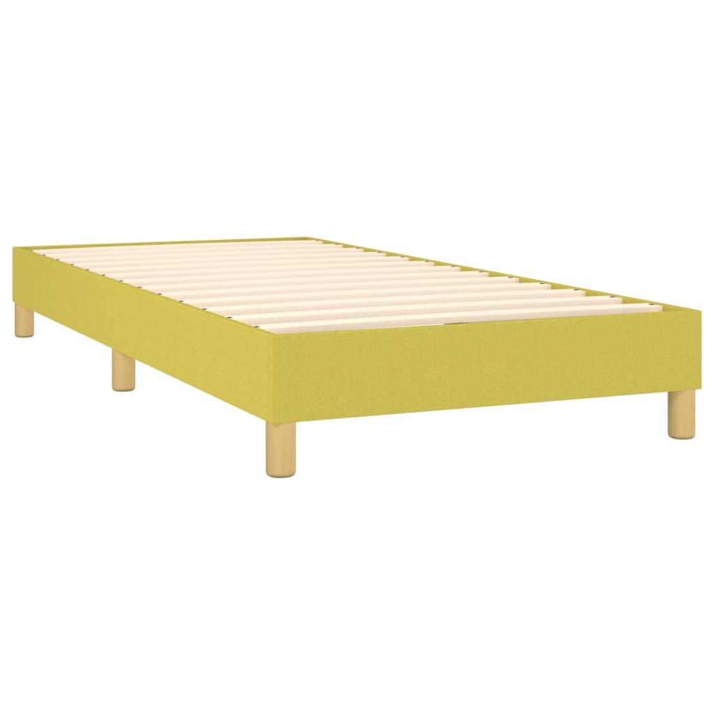 Boxspringbett mit Matratze & LED Grün 100x200 cm Stoff-5