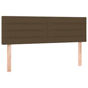 Box spring postel s matrací a LED tmavě hnědá 140x190 cm textil - obrázek 7