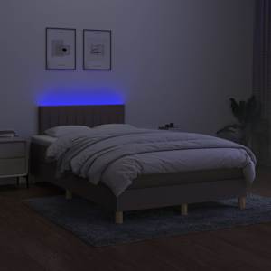 Box spring postel s matrací a LED taupe 120 x 200 cm textil - obrázek 3