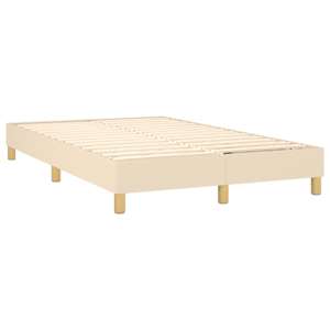 Box spring postel s matrací a LED krémová 120 x 200 cm textil - obrázek 5